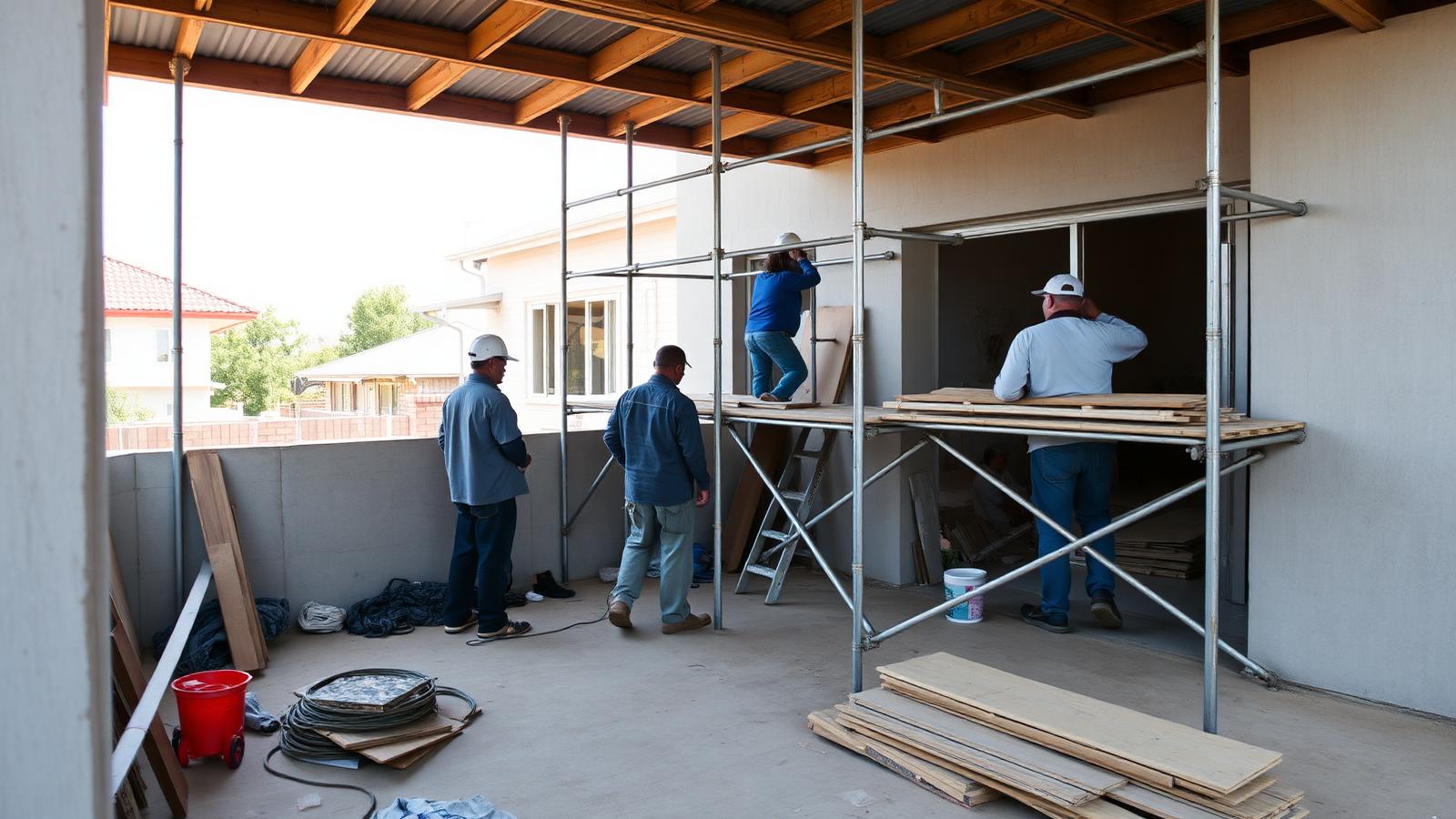 An Ashworth & Co. crew working on a residential renovation site in Johannesburg